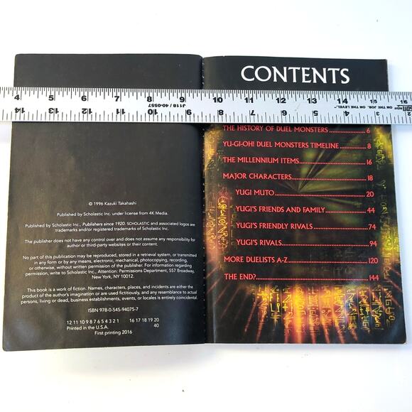 VTG 1996 Yu-Gi-Oh! Official Handbook Scholastic Paperback Book Konami Yugioh - Picture 3 of 3